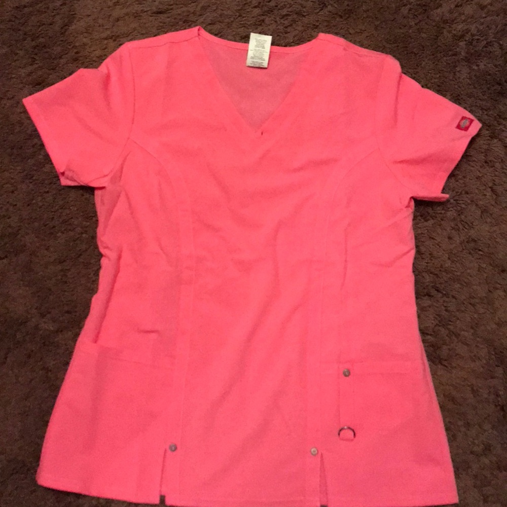 Hot pink scrub top!